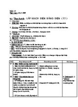 Giáo án Công nghệ 9 tiết 15 Thực hành Lắp mạch điện bảng điện (t.t)